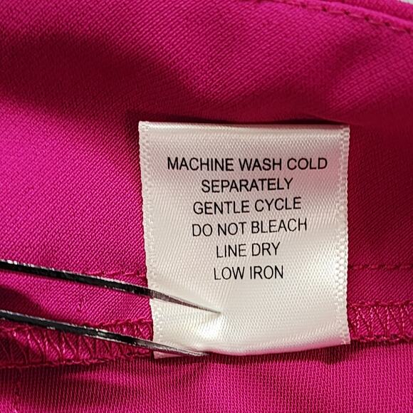 Soho Apparel Pants Womens 6 Pink High Rise Crop Wide Leg Flowy Preppy Office - Picture 5 of 10